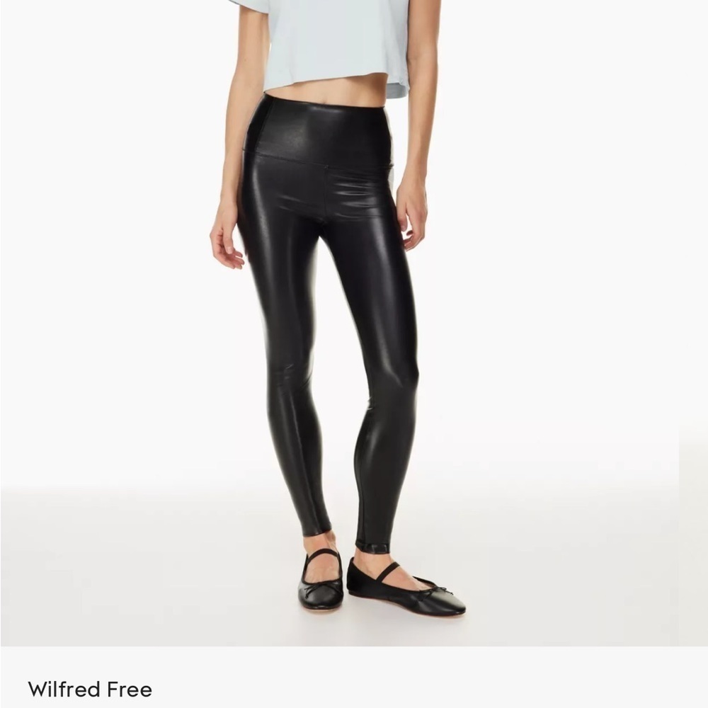 Wilfred Free Daria Pant Vegan Leather High Waisted Leggings